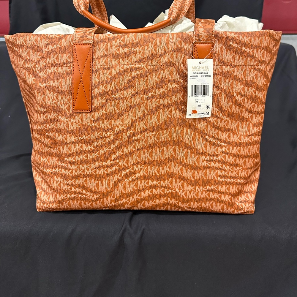 Michael Kors large tote- deep orange